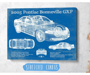 Cutler West 2000 - 2005 Pontiac Bonneville GXP Blueprint Vintage Auto Print