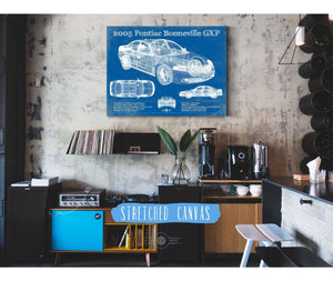 Cutler West 2000 - 2005 Pontiac Bonneville GXP Blueprint Vintage Auto Print