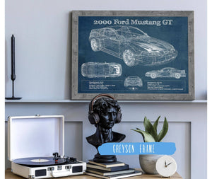 Cutler West 2000 Ford Mustang GT Original Blueprint Art