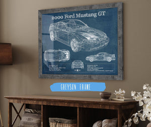 Cutler West 2000 Ford Mustang GT Original Blueprint Art