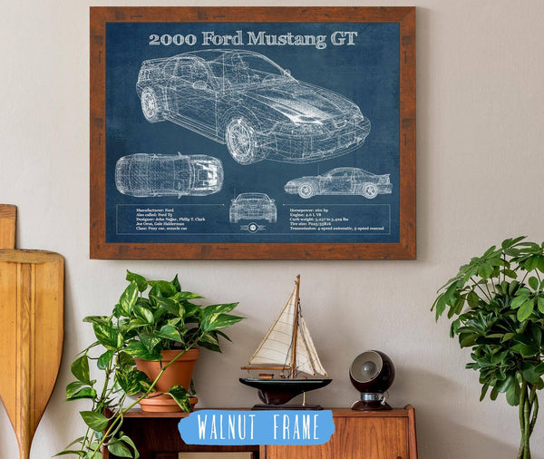 Cutler West 2000 Ford Mustang GT Original Blueprint Art