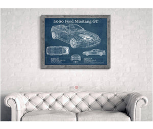 Cutler West 2000 Ford Mustang GT Original Blueprint Art
