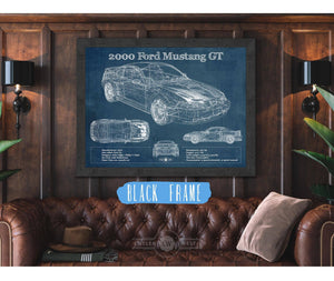 Cutler West 2000 Ford Mustang GT Original Blueprint Art