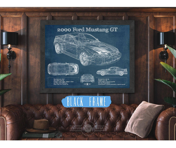 Cutler West 2000 Ford Mustang GT Original Blueprint Art