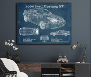 Cutler West 2000 Ford Mustang GT Original Blueprint Art