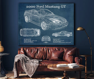 Cutler West 2000 Ford Mustang GT Original Blueprint Art