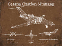 Cutler West Cessna Citation Mustang Original Blueprint Art