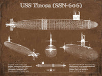 Cutler West USS Permit (SSN-594) Blueprint Original Military Wall Art - Customizable