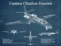 Cutler West Cessna Citation Encore Jet Original Blueprint Art