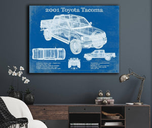 Cutler West 2001 Toyota Tacoma Double Cab Limited Vintage Blueprint Auto Print