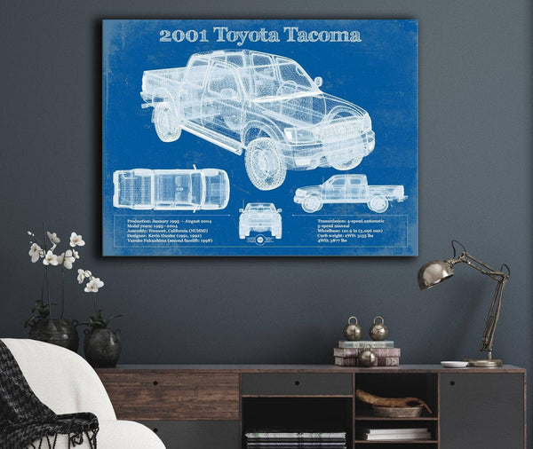 Cutler West 2001 Toyota Tacoma Double Cab Limited Vintage Blueprint Auto Print