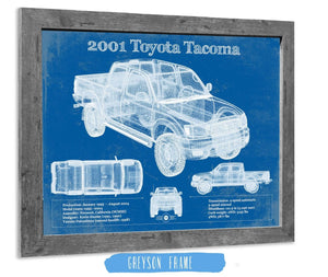 Cutler West 2001 Toyota Tacoma Double Cab Limited Vintage Blueprint Auto Print
