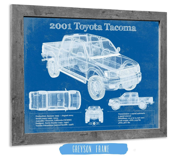 Cutler West 2001 Toyota Tacoma Double Cab Limited Vintage Blueprint Auto Print