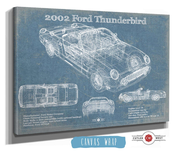 Cutler West 2002 Ford Thunderbird Original Blueprint Art