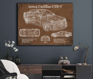 Cutler West 2004 Cadillac CTS-V Vintage Blueprint Auto Print