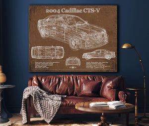 Cutler West 2004 Cadillac CTS-V Vintage Blueprint Auto Print