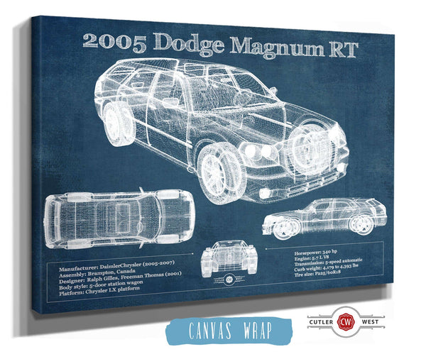 Cutler West 2005 Dodge Magnum RT Vintage Blueprint Auto Print