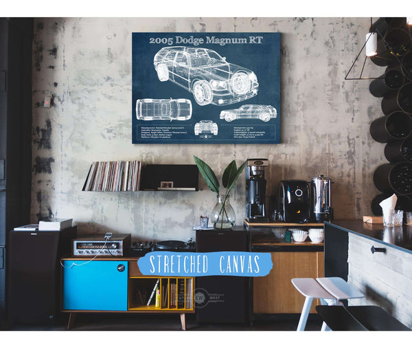 Cutler West 2005 Dodge Magnum RT Vintage Blueprint Auto Print