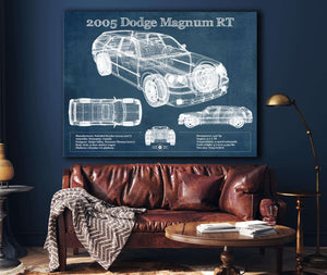 Cutler West 2005 Dodge Magnum RT Vintage Blueprint Auto Print