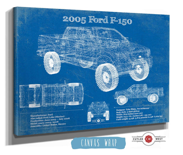 Cutler West 2005 Ford F-150 Vintage Blueprint Auto Print