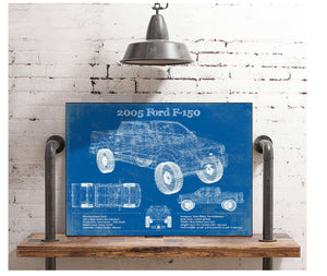 Cutler West 2005 Ford F-150 Vintage Blueprint Auto Print