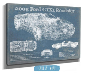 Cutler West 2005 Ford GTX1 Roadster Vintage Blueprint Auto Print