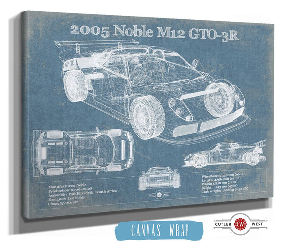 Cutler West 2005 Noble M12 GTO-3R Vintage Blueprint Auto Print