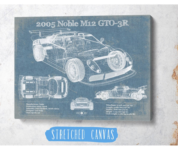 Cutler West 2005 Noble M12 GTO-3R Vintage Blueprint Auto Print