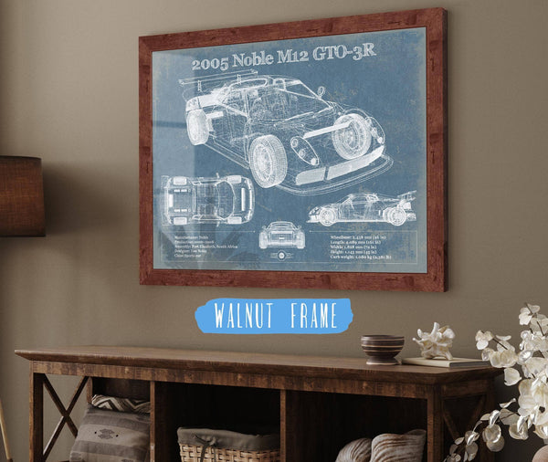 Cutler West 2005 Noble M12 GTO-3R Vintage Blueprint Auto Print