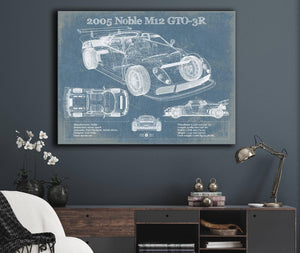 Cutler West 2005 Noble M12 GTO-3R Vintage Blueprint Auto Print