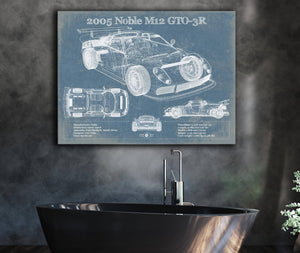 Cutler West 2005 Noble M12 GTO-3R Vintage Blueprint Auto Print