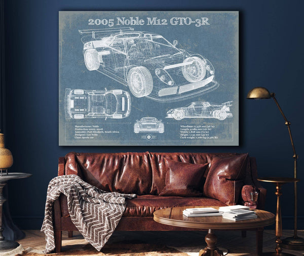 Cutler West 2005 Noble M12 GTO-3R Vintage Blueprint Auto Print