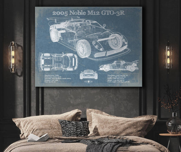 Cutler West 2005 Noble M12 GTO-3R Vintage Blueprint Auto Print
