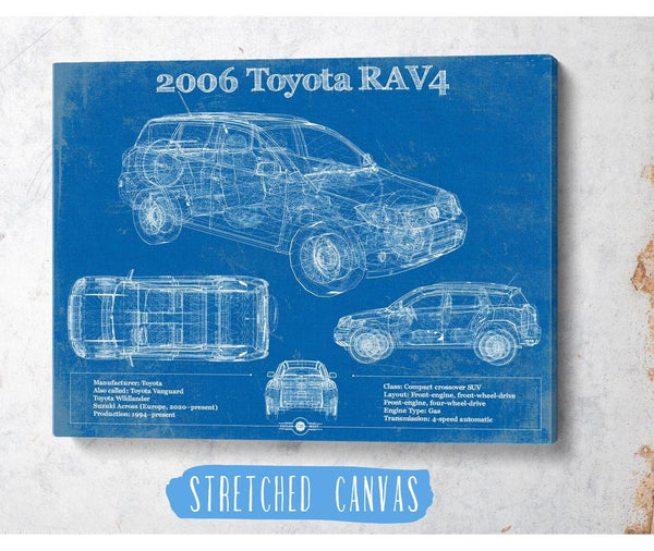 Cutler West 2006 Toyota Rav4 Vintage Blueprint Auto Print