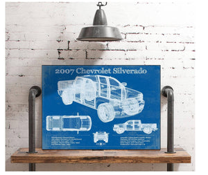 Cutler West 2007 Chevrolet Silverado 1500 Vintage Blueprint Auto Print