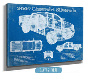 Cutler West 2007 Chevrolet Silverado 1500 Vintage Blueprint Auto Print