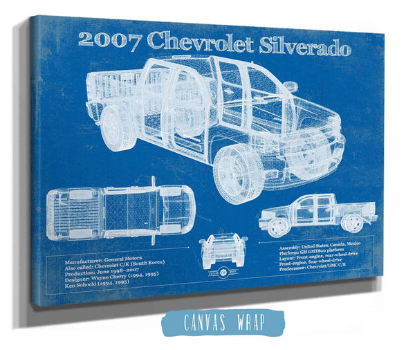 Cutler West 2007 Chevrolet Silverado 1500 Vintage Blueprint Auto Print