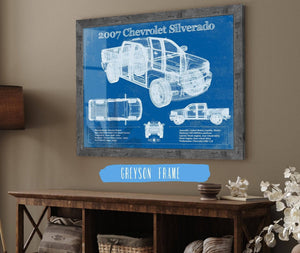 Cutler West 2007 Chevrolet Silverado 1500 Vintage Blueprint Auto Print