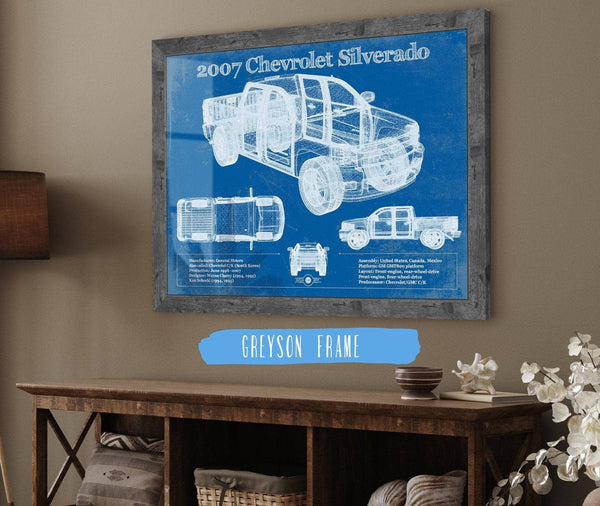 Cutler West 2007 Chevrolet Silverado 1500 Vintage Blueprint Auto Print