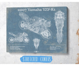 Cutler West 2007 Yamaha YZF-R1 Blueprint Motorcycle Patent Print