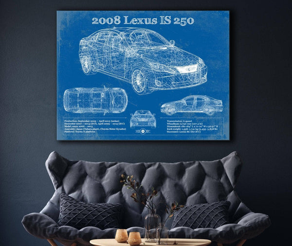 Cutler West 2008 Lexus Is 250 Vintage Blueprint Auto Print
