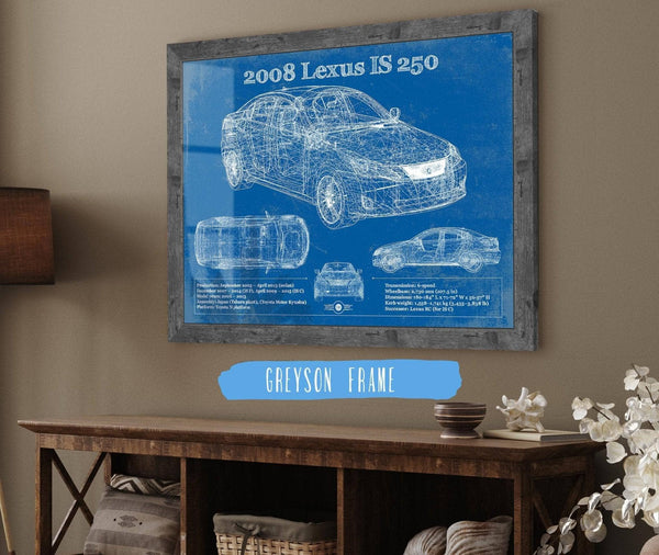 Cutler West 2008 Lexus Is 250 Vintage Blueprint Auto Print