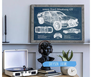 Cutler West 2009 Ford Mustang GT Original Blueprint Art