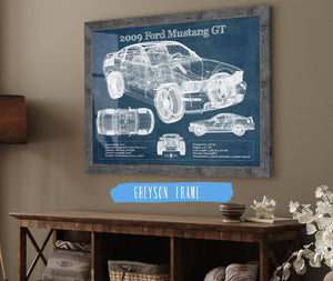 Cutler West 2009 Ford Mustang GT Original Blueprint Art