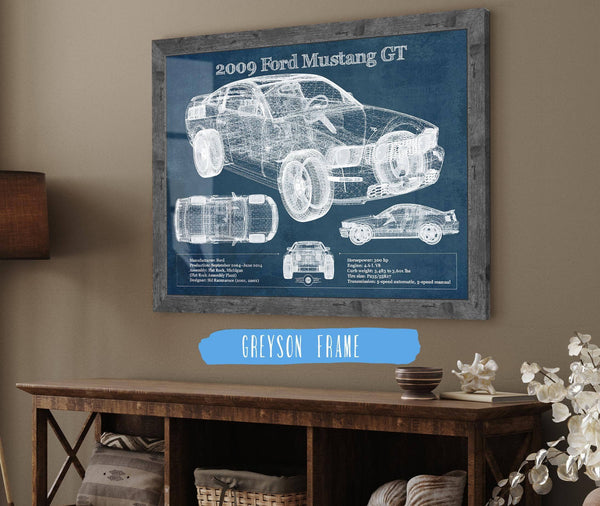 Cutler West 2009 Ford Mustang GT Original Blueprint Art