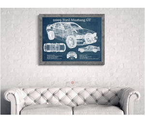 Cutler West 2009 Ford Mustang GT Original Blueprint Art