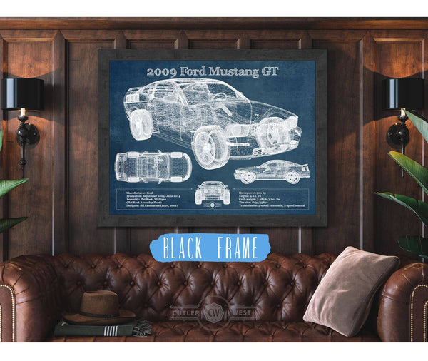 Cutler West 2009 Ford Mustang GT Original Blueprint Art