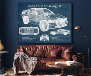Cutler West 2009 Ford Mustang GT Original Blueprint Art