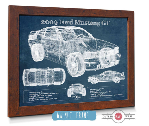 Cutler West 2009 Ford Mustang GT Original Blueprint Art