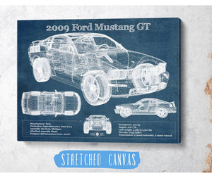 Cutler West 2009 Ford Mustang GT Original Blueprint Art